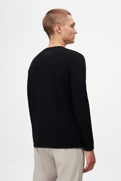Tween Slim Fit Siyah Rayon Kazak