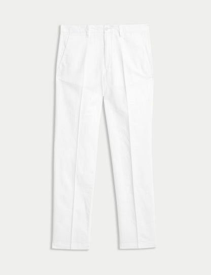 Regular Fit Keten Karışımlı Chino
