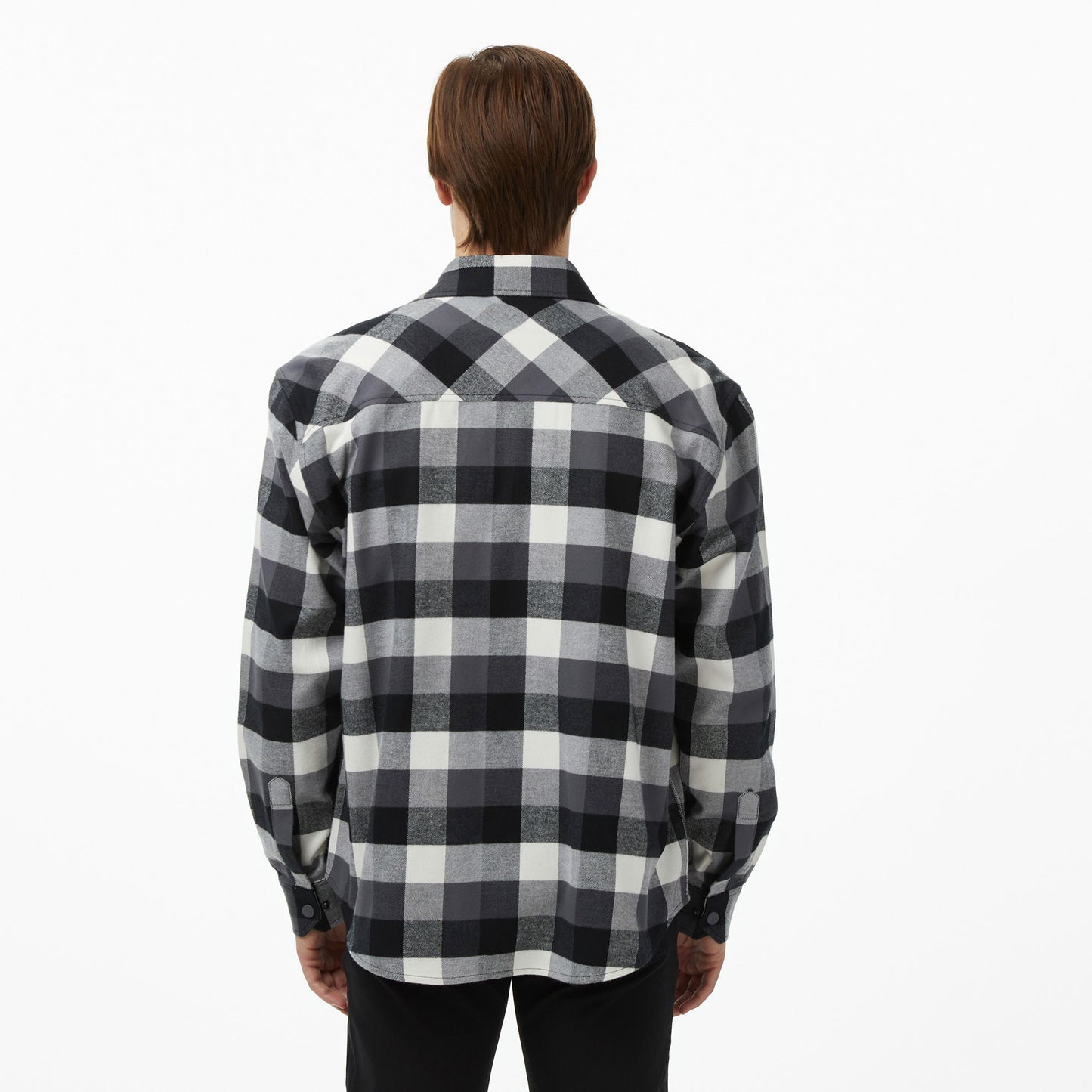 Lacoste Erkek Relaxed Fit Kareli Siyah Gömlek