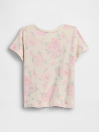 Bej Grafik Baskılı T-shirt