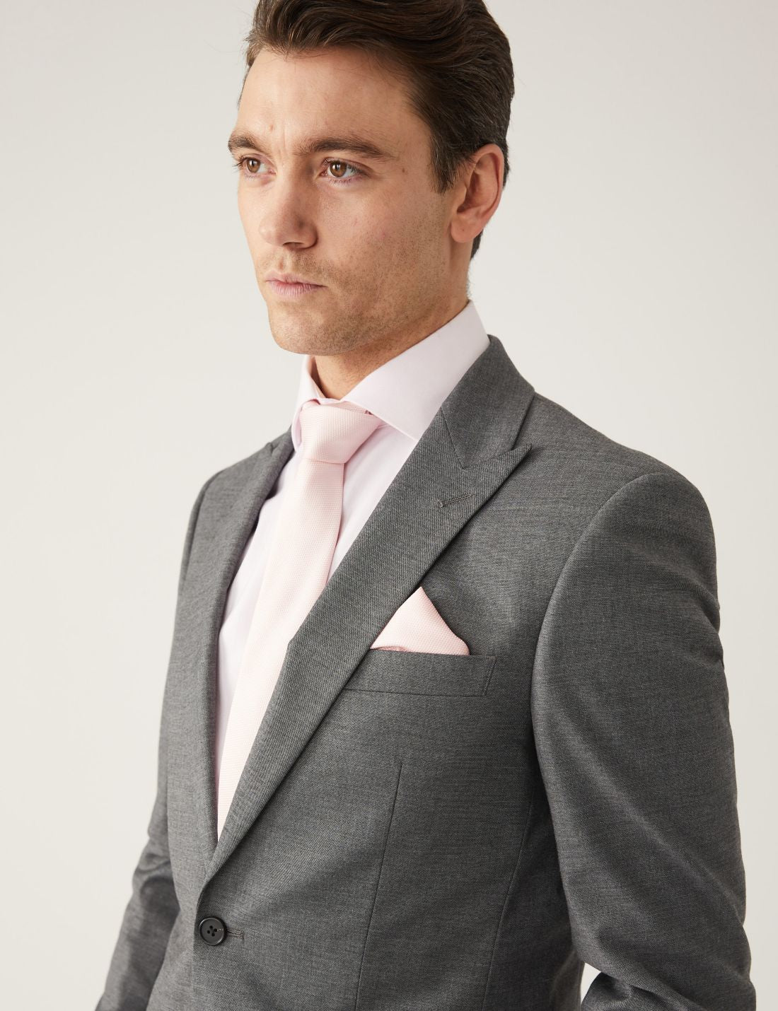 Slim Fit Sharkskin Ceket