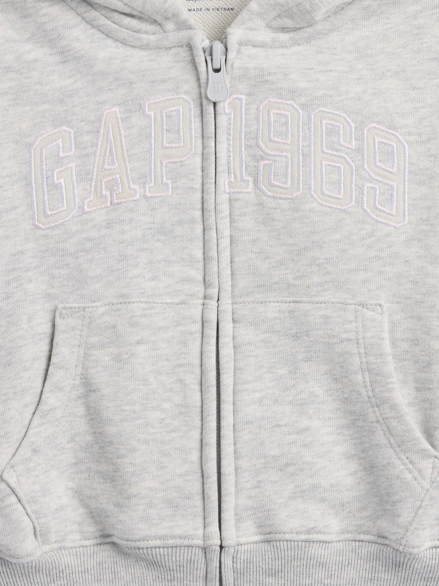 Gri Vintagesoft Terry Fransız Havlu Logo Fermuarlı Sweatshirt
