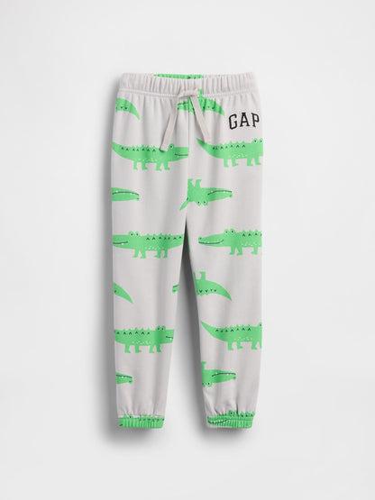 Gri Relaxed Logo Pull-on Fransız Havlu Kumaş Jogger Eşofman Altı