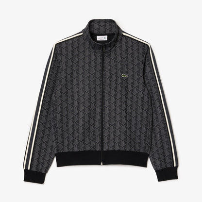 Lacoste Erkek Regular Fit Fermuarlı Monogram Siyah Sweatshirt