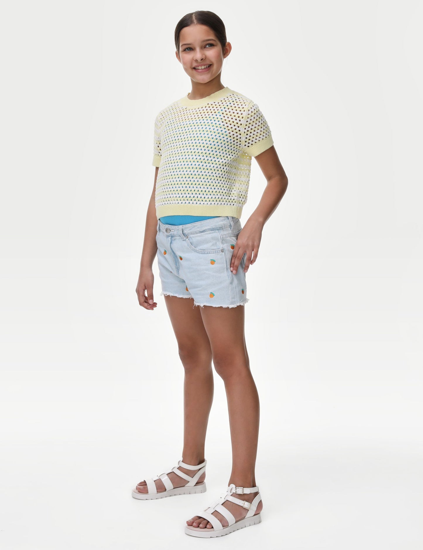 Saf Pamuklu Regular Fit Denim Şort (6-16 Yaş)