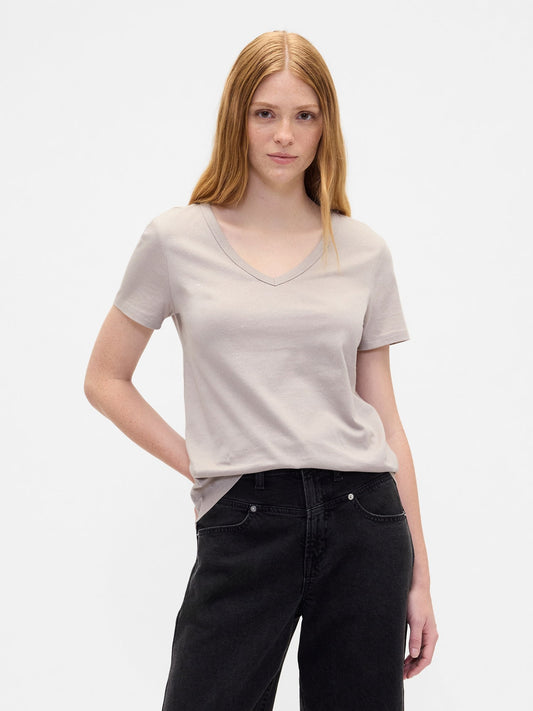 Bej Favorite V-yaka T-shirt