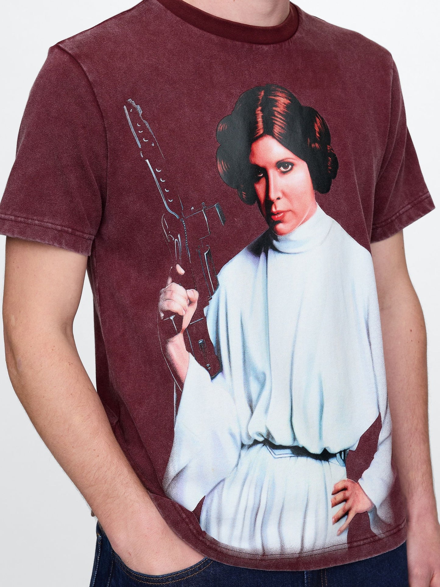 Bordo Gap Logo Star Wars Grafikli T-shirt