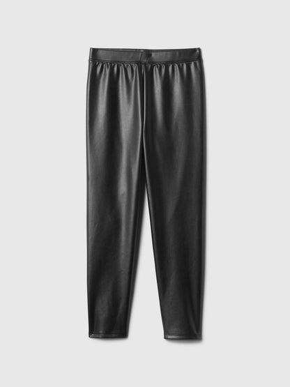 Siyah Suni Vegan Deri Legging Tayt