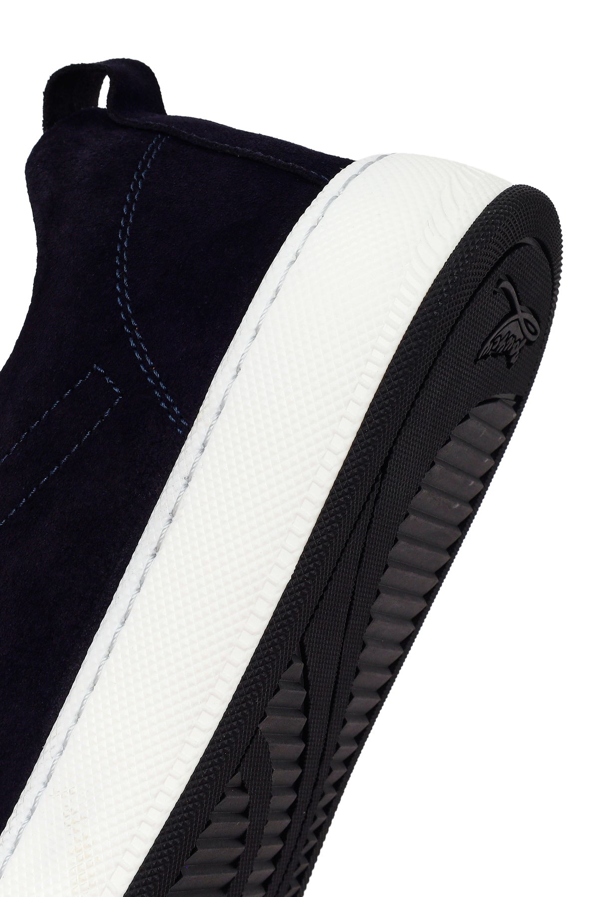 Erkek Lacivert Bağcıklı Süet Deri Sneaker
