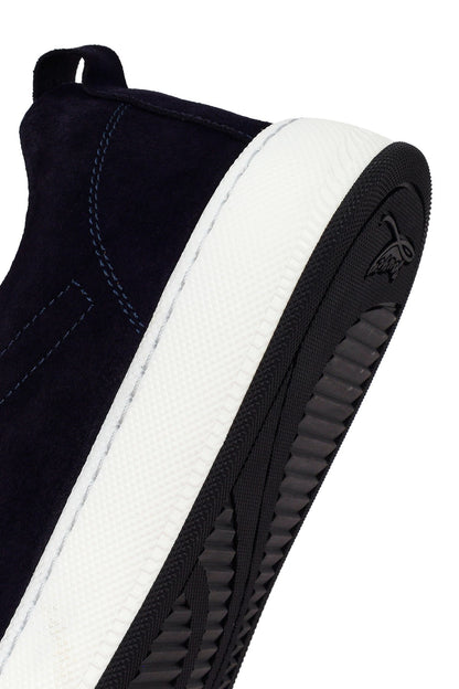 Erkek Lacivert Bağcıklı Süet Deri Sneaker