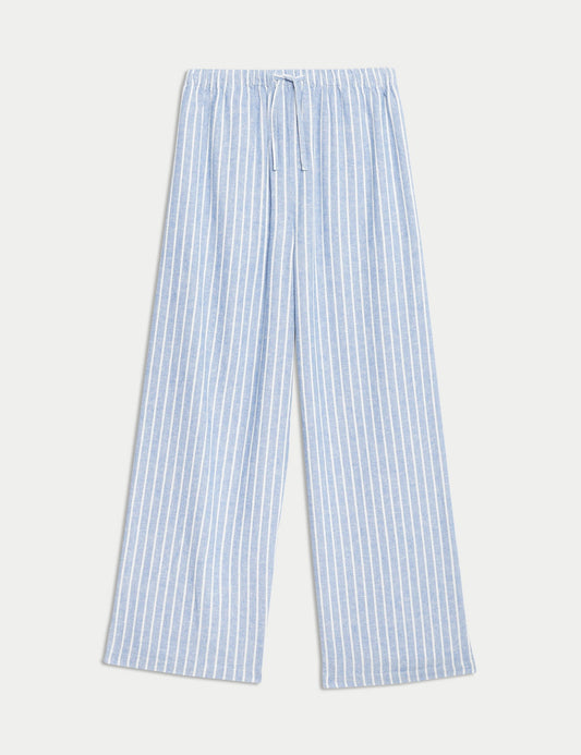 Keten Karışımlı Geniş Paça Pantolon (6–16 Yaş)