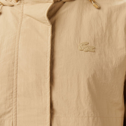 Lacoste Kadın Kapüşonlu Bej Mont