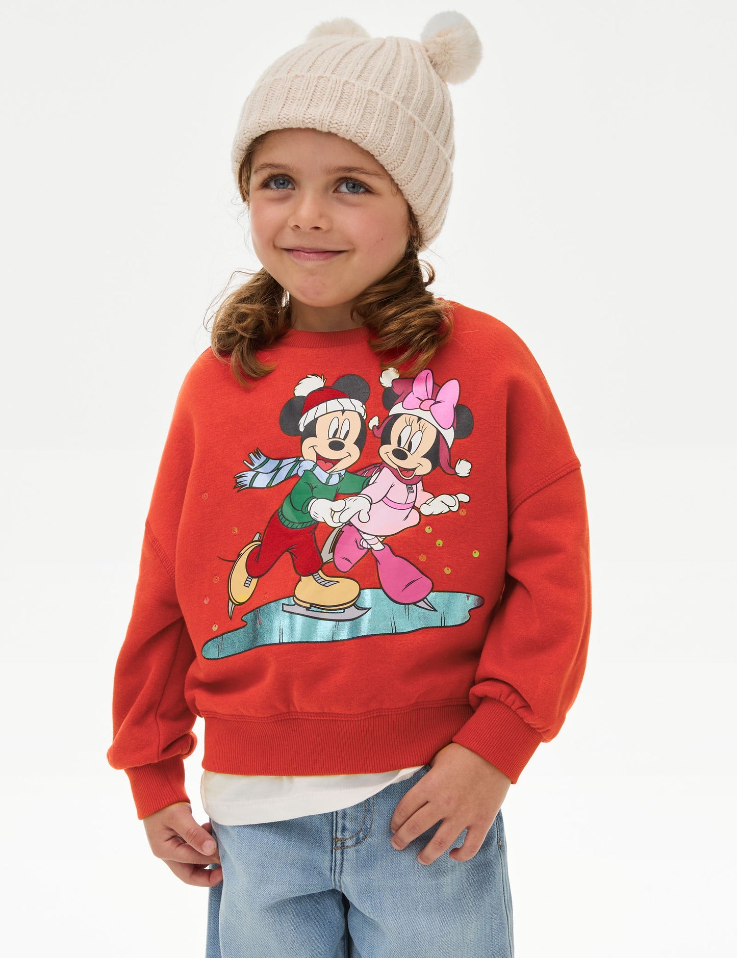 Minnie & Mickey Mouse:trade_mark: Christmas Sweatshirt (2-8 Yaş)