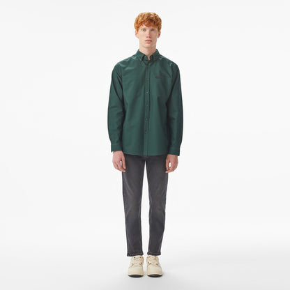 Lacoste Erkek Regular Fit Düğmeli Yaka Yeşil Gömlek