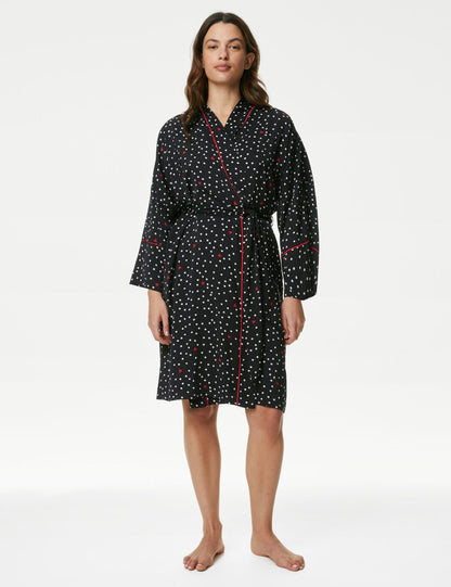 Dream Satin: Puantiye Desenli Sabahlık