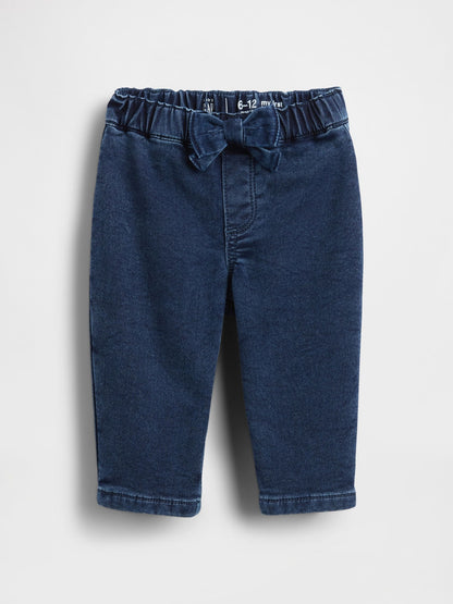 Mavi Knit Pull-on Bow Barrel Jean Pantolon