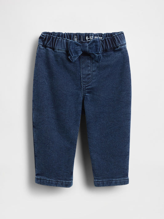 Mavi Knit Pull-on Bow Barrel Jean Pantolon