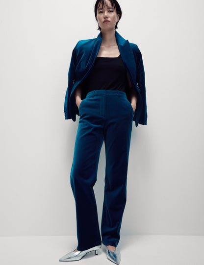 Kadife Straight Leg Pantolon