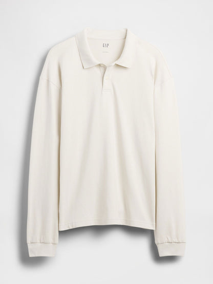 Bej Heavyweight Jersey Polo T-shirt