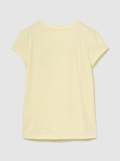 Sarı Grafik Baskılı T-shirt
