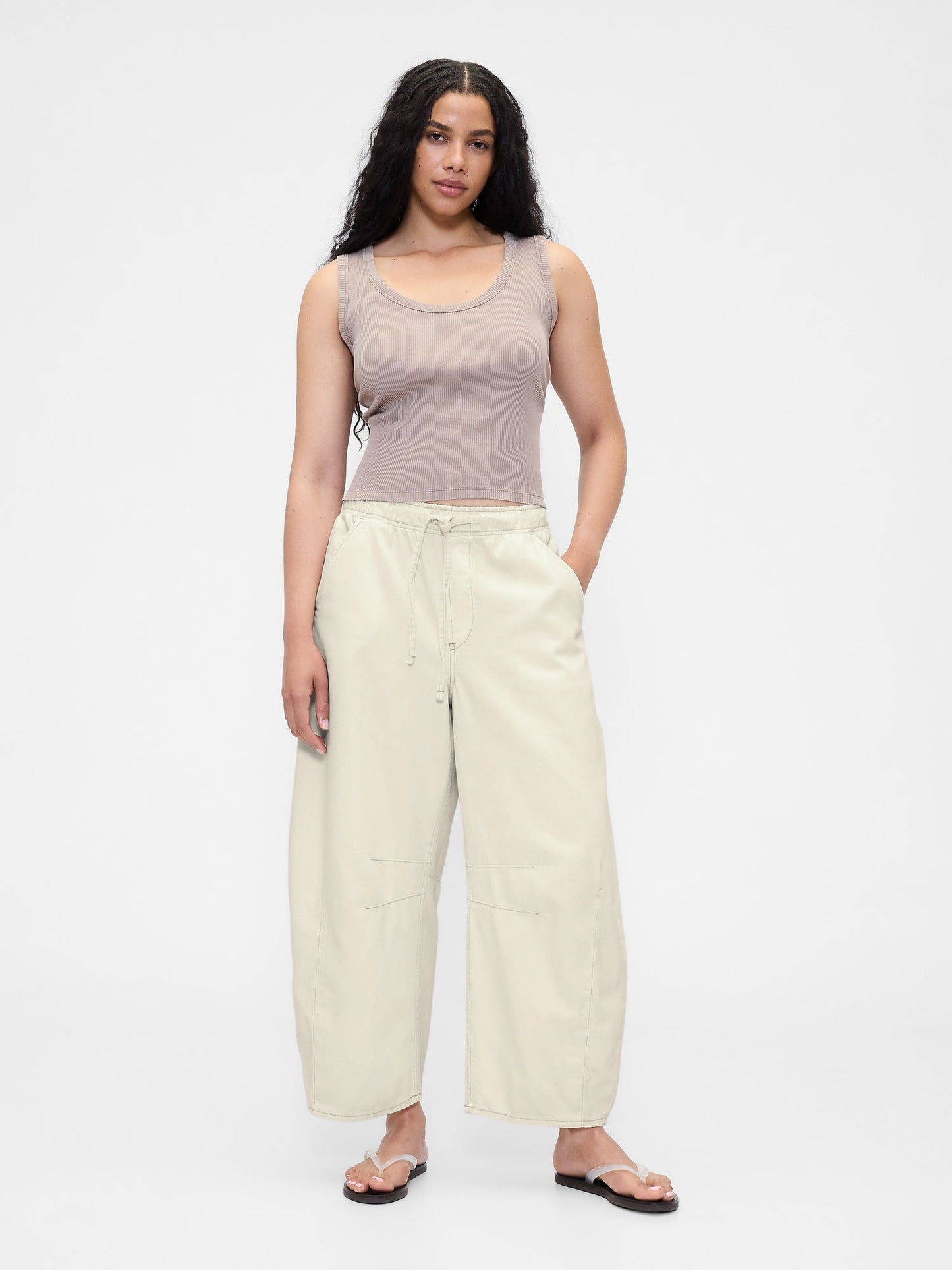 Bej Mid Rise Ultrasoft Kolay Horseshoe Jean Pantolon