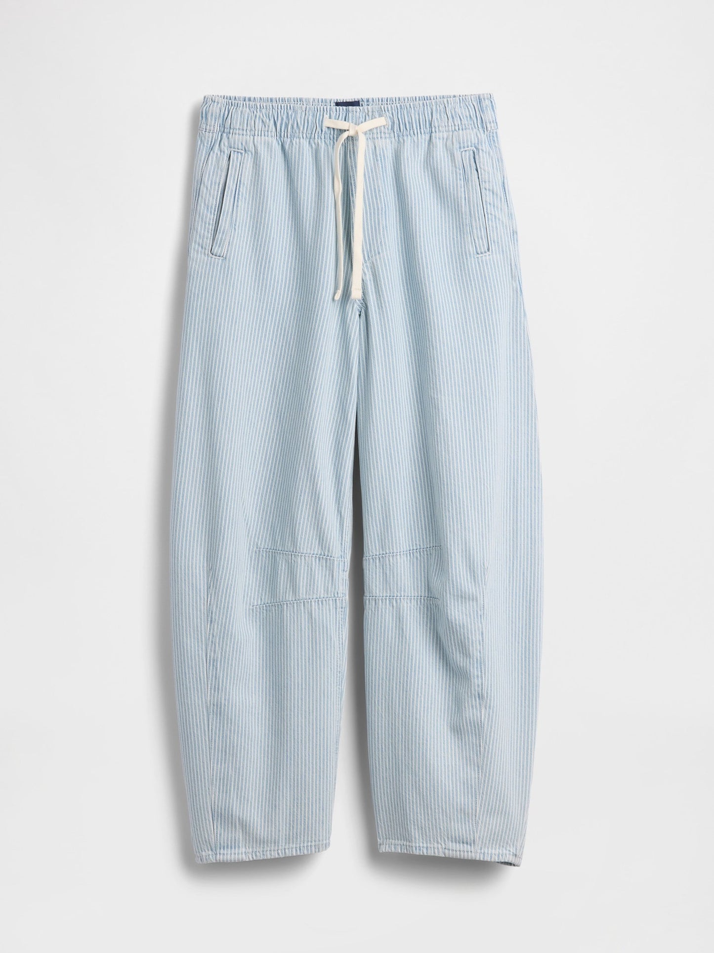Mavi Mid Rise Ultrasoft Çizgili Easy Horseshoe Jean Pantolon