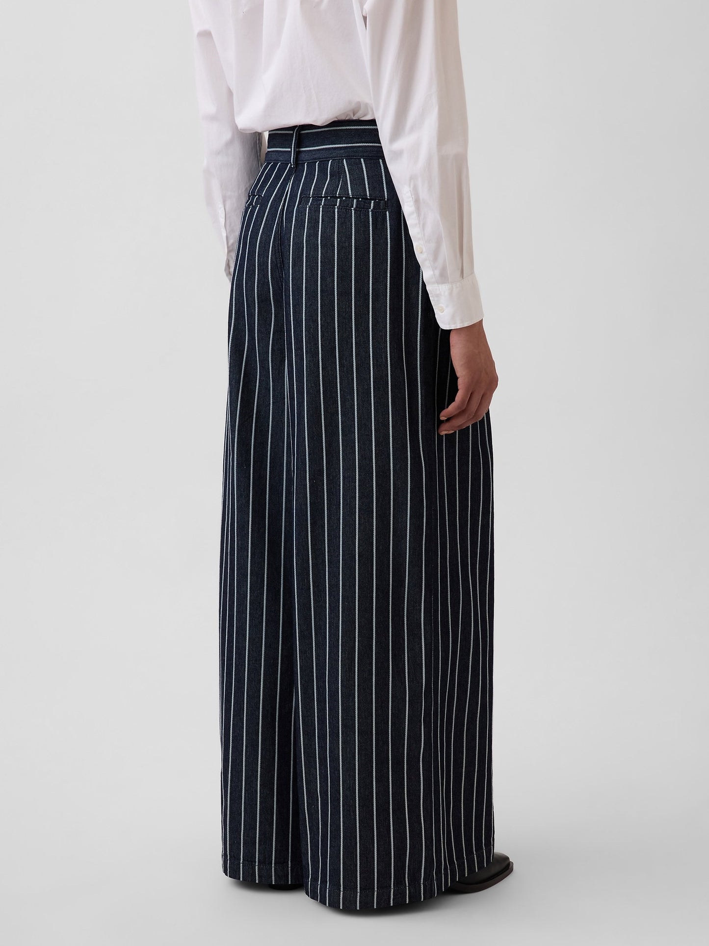 Koyu Mavi Gap × Hfr Extra High Rise Çizgili Denim Pantolon By Latouché