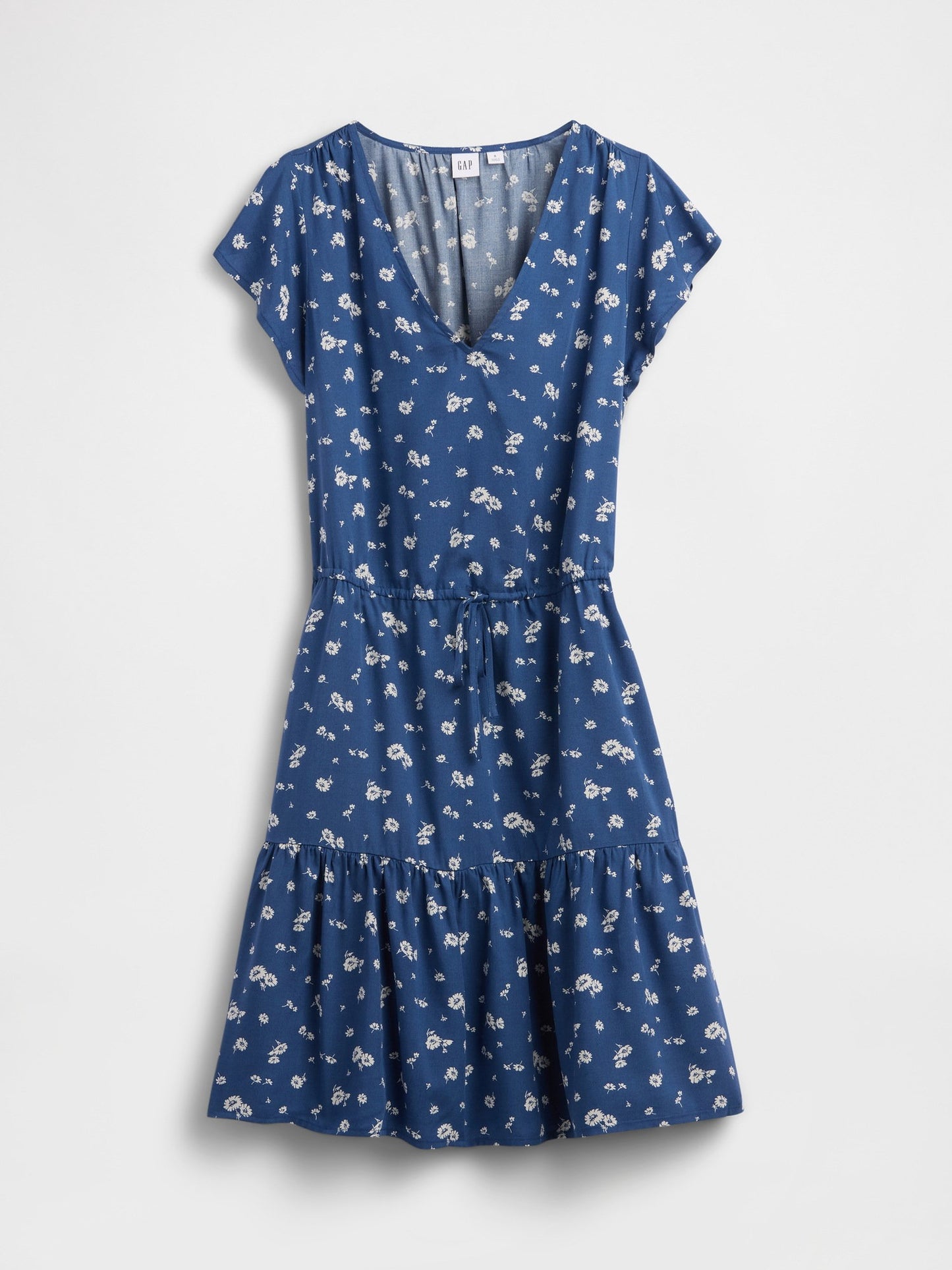 Mavi Tiered Flutter Sleeve Mini Elbise