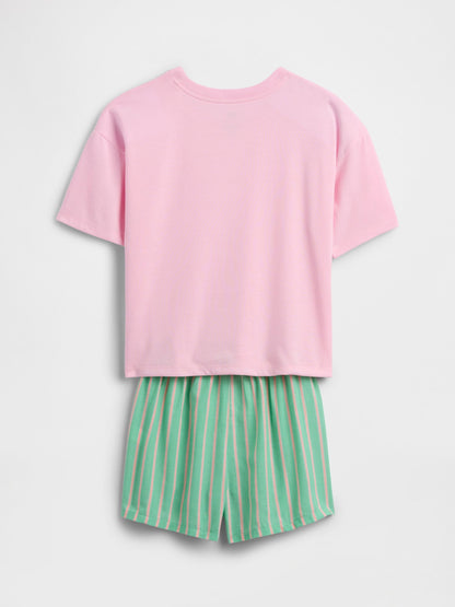 Çok Renkli Kids %100 Geri Dönüştürülmüş Pijama Takımı