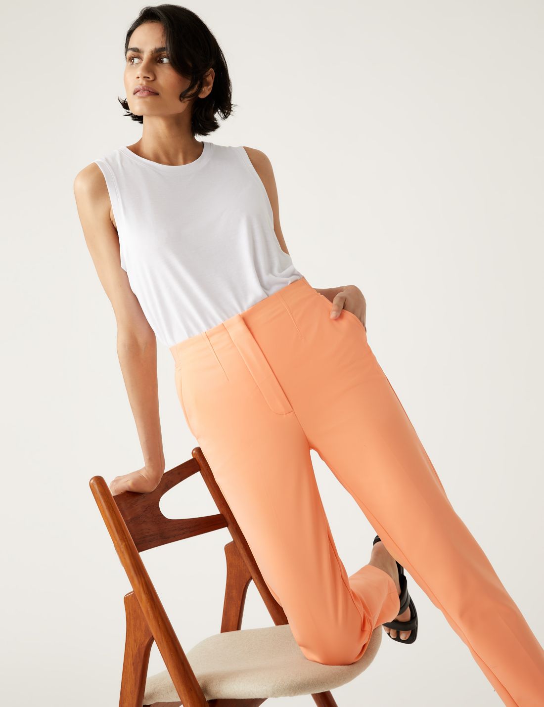 Slim Fit Yüksek Bel Pantolon