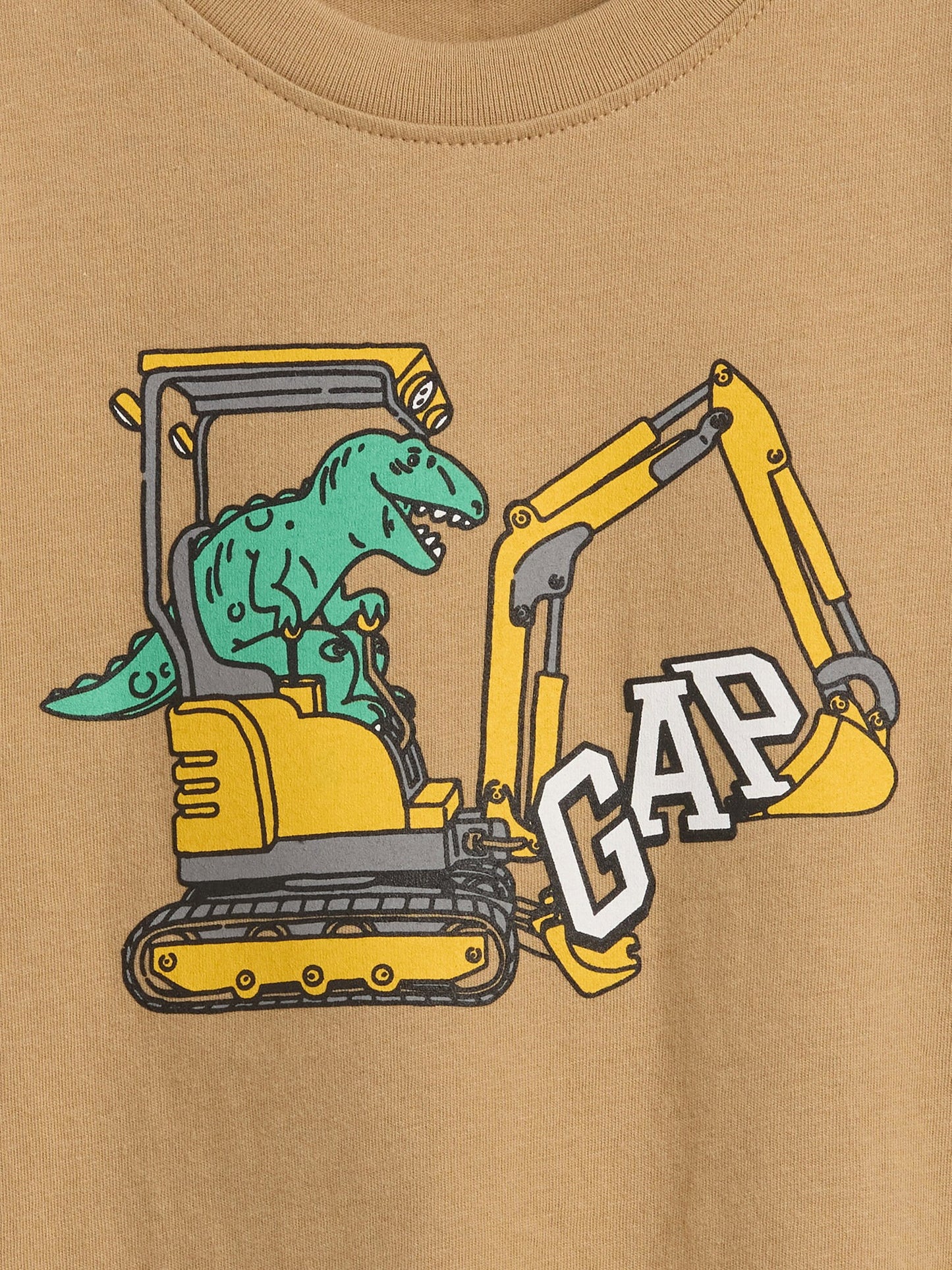 Açık Kahverengi Grafik Baskılı T-shirt