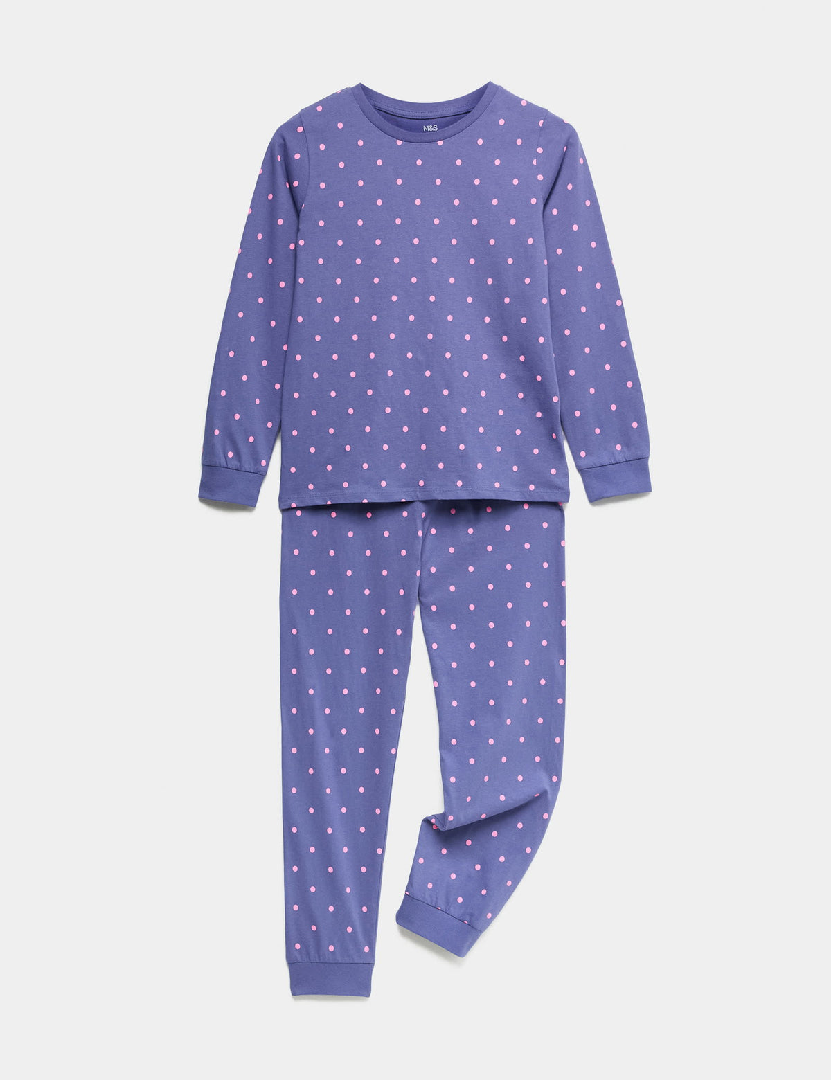 Saf Pamuklu Desenli Pijama Takımı