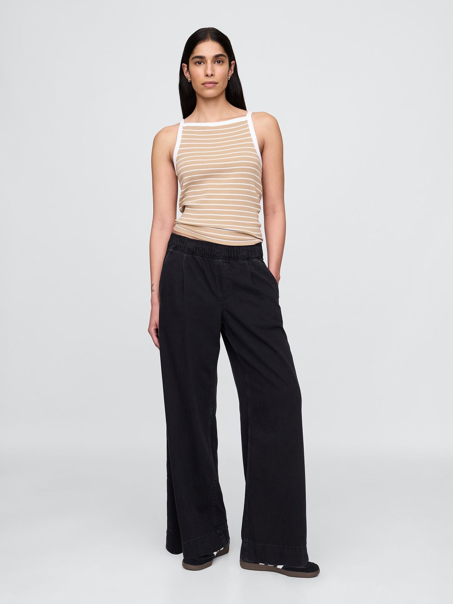 Siyah Mid Rise Ultrasoft Easy Baggy Jean Pantolon