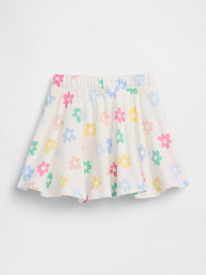 Açık Mavi Mix & Match Baskılı Pull-on Şort Etek