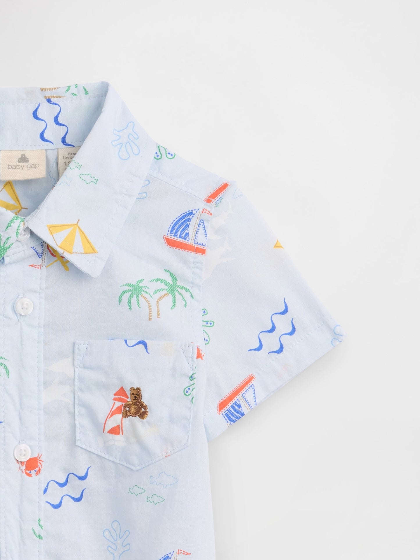 Açık Mavi Two-piece Brannan Bear Outfit Set