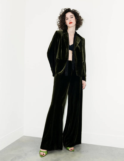 Kadife Wide Leg Pantolon