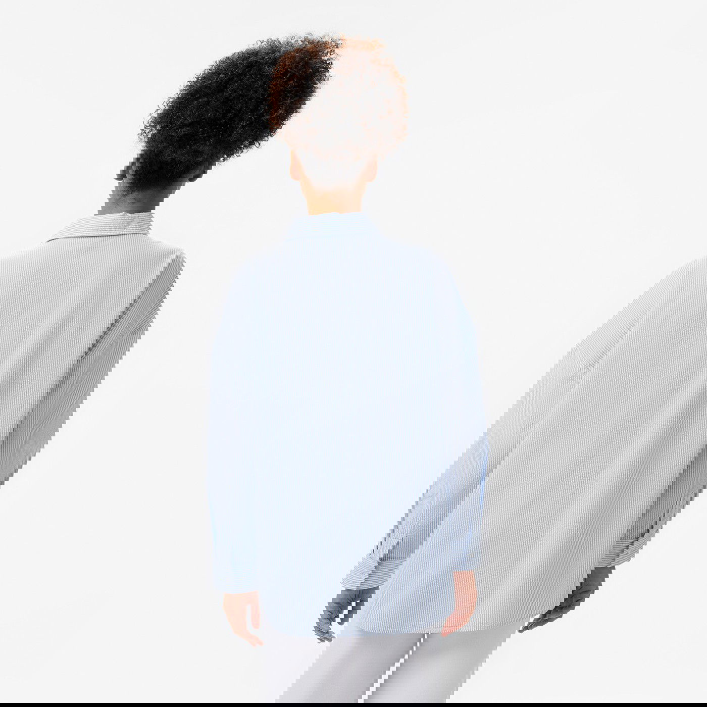 Nautica Kadın Mavi Regular Fit Çizgili Gömlek