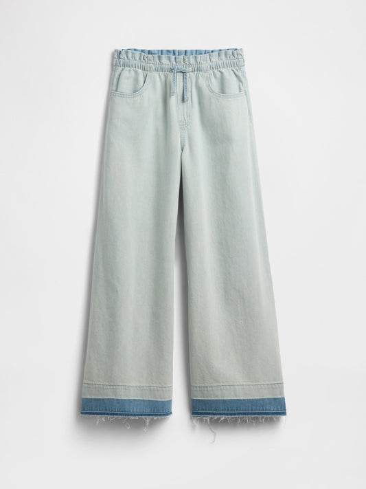 Açık Mavi Mid Rise Superlight Pull-on Baggy Jean Pantolon