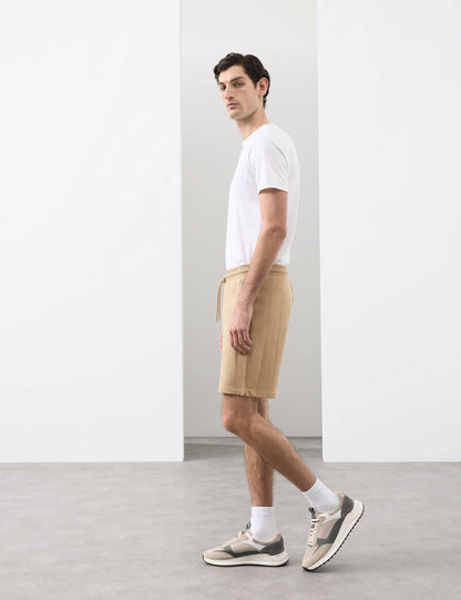 Regular Fit Pamuk Karışımlı Dokulu Şort
