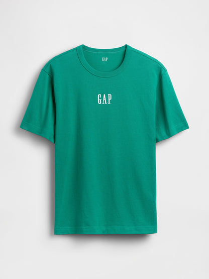 Yeşil Heavyweight Relaxed Logo T-shirt