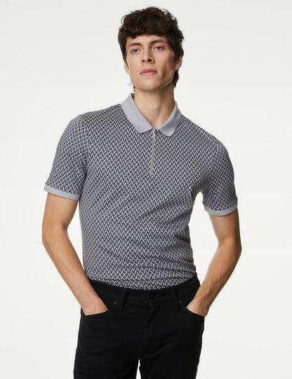 Saf Supima® Pamuklu Polo Yaka T-shirt