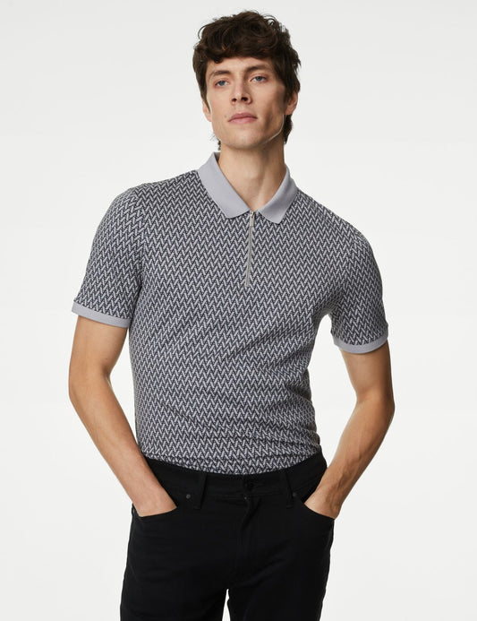 Saf Supima® Pamuklu Polo Yaka T-shirt