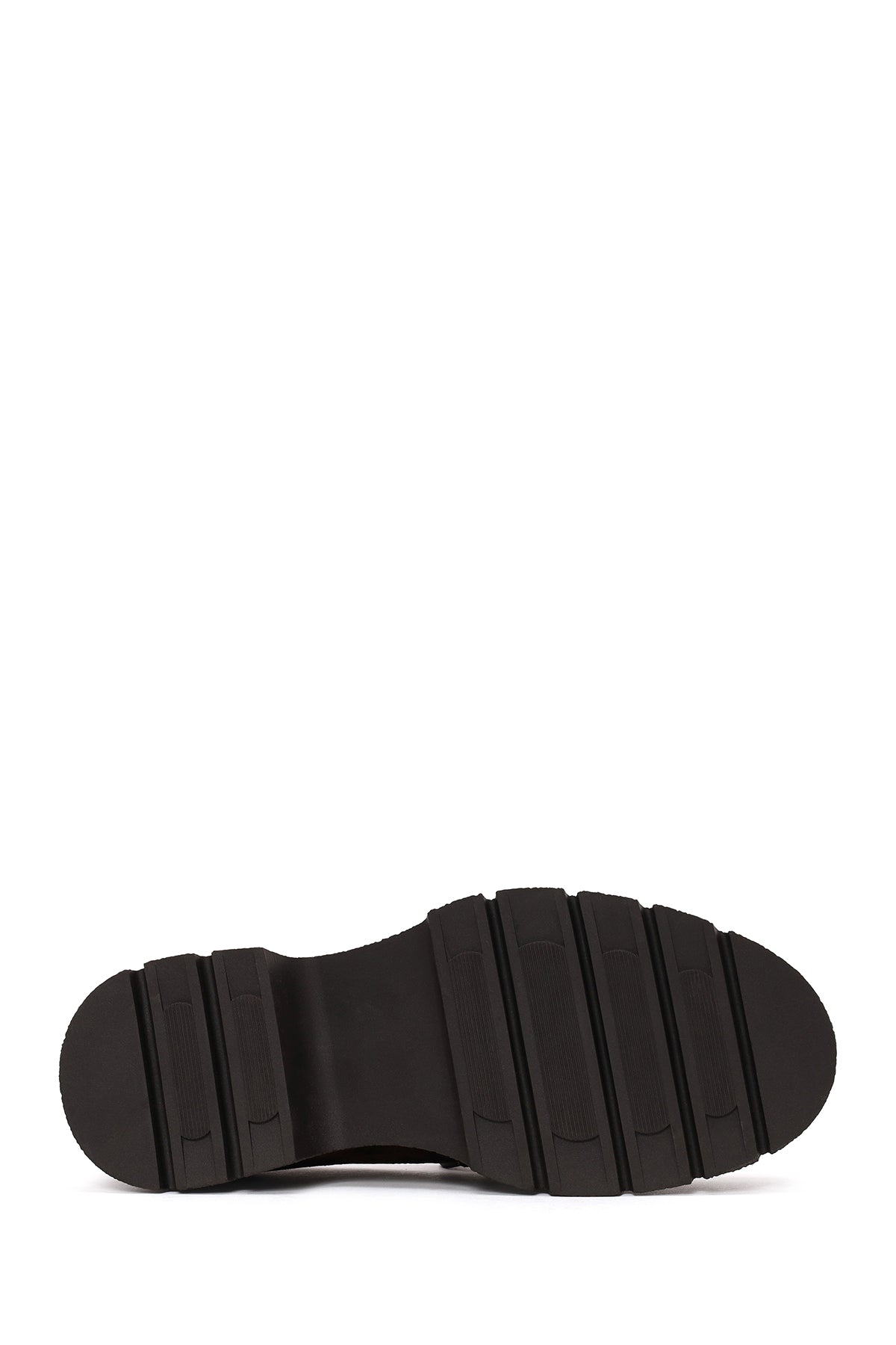 Kadın Kahverengi Kalın Tabanlı Süet Deri Maskülen Loafer