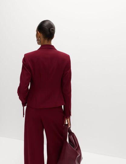 Düz Kesim Kısa Blazer Ceket