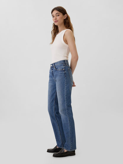 Koyu Mavi 90's Straight Jean Pantolon