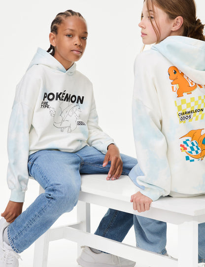 Pokémon™ Tie Dye Kapüşonlu Sweatshirt (6-16 Yaş)