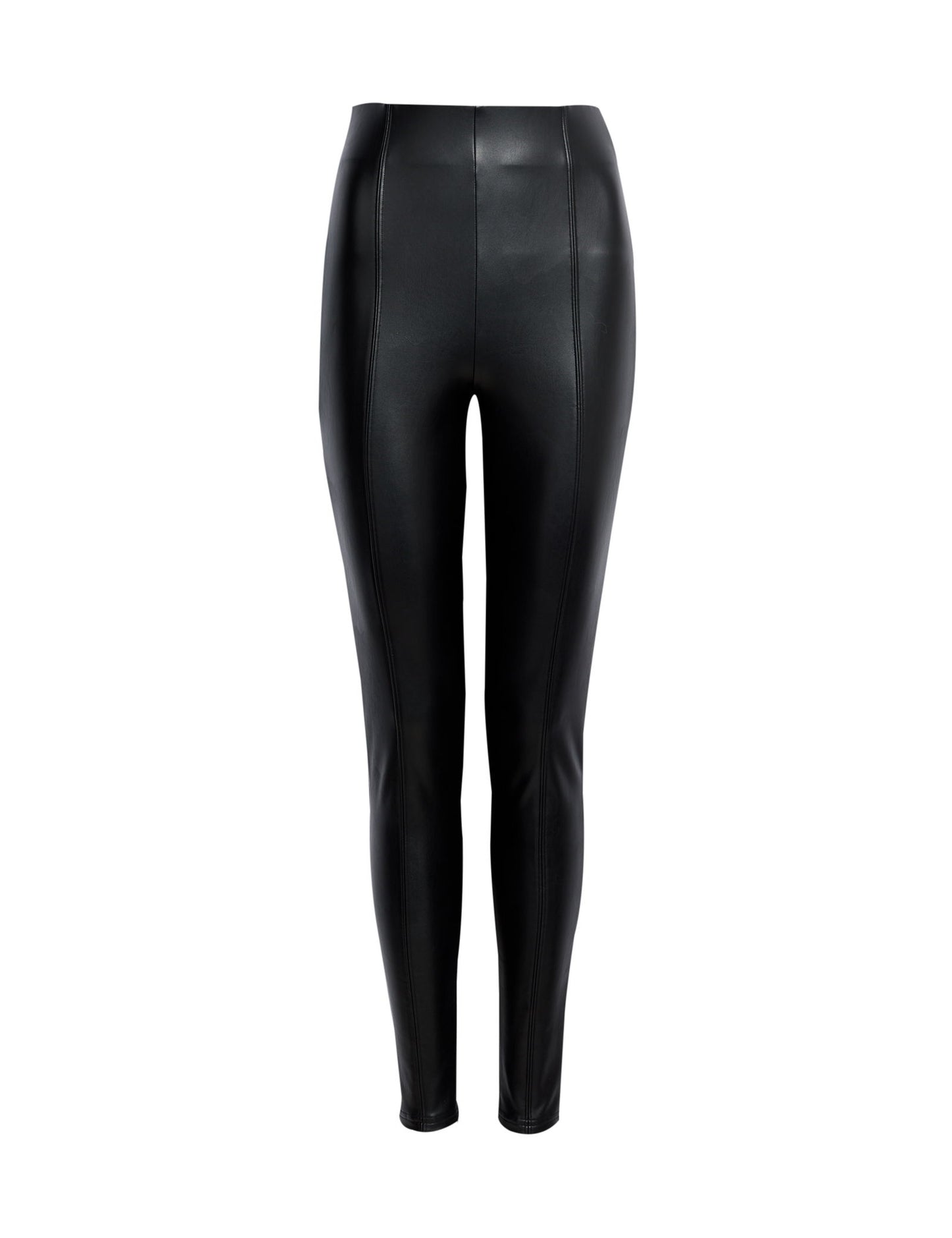 Regular Fit Deri Görünümlü Pantolon