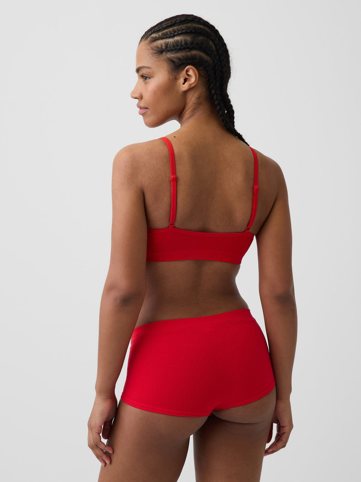 Açık Mavi Seamless Fitilli Triangle Bralet