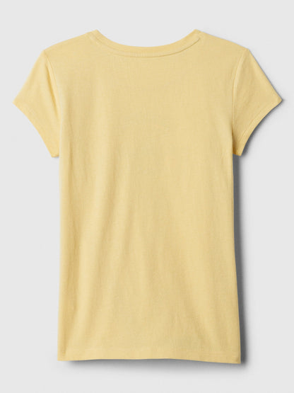 Sarı Grafikli T-shirt