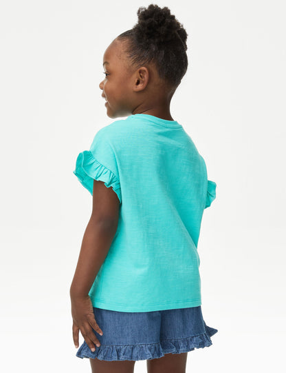 Saf Pamuklu Disney Little Mermaid:trade_mark: T-shirt (2-7 Yaş)